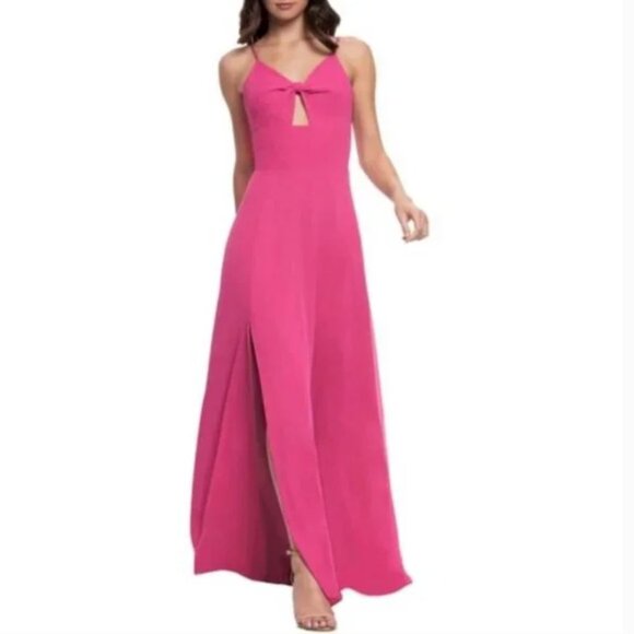 Dress the Population Dresses & Skirts - Dress the Population Cambria Cutout Twist Bodice Maxi Dress Gown Size Small